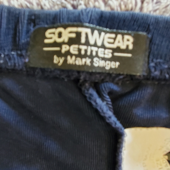 MP Vintage 90's Navy Blue Slinky Stretchy Comfy Pants - Picture 2 of 5